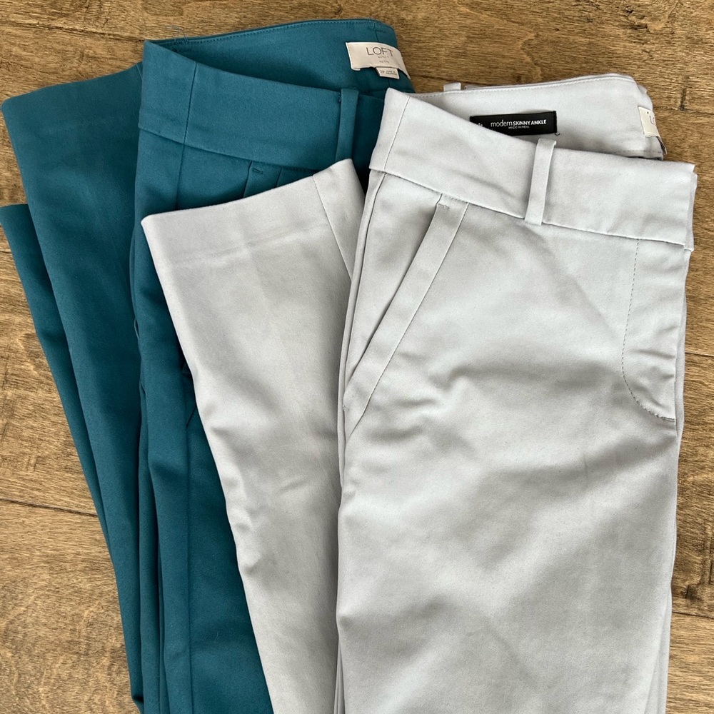 Loft skinny dress pants (Size 4P) GREY ONLY